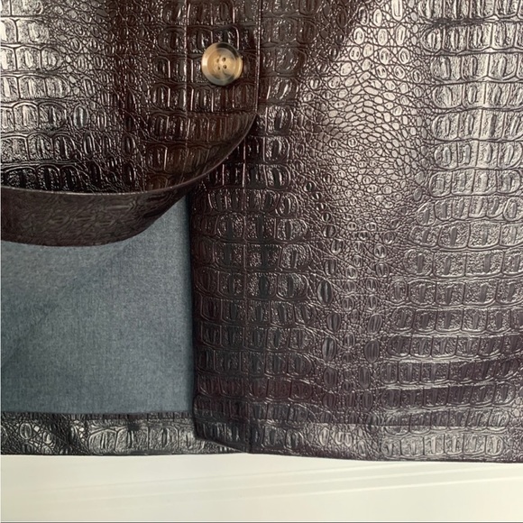 Women’s 0 RACHEL COMEY Target Embossed Chicory Coffee Button Front Midi Skirt - Picture 3 of 10